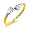 Marlary Fighting Fist Design Stainless Steel Cuff Bangle Wire Boys Bangles And Bracelets