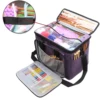 Knitting Bag Yarn Storage Bag Tote Organizer with Inner Divider Sewn to Bottom for Crochet Hooks Knitting Needles