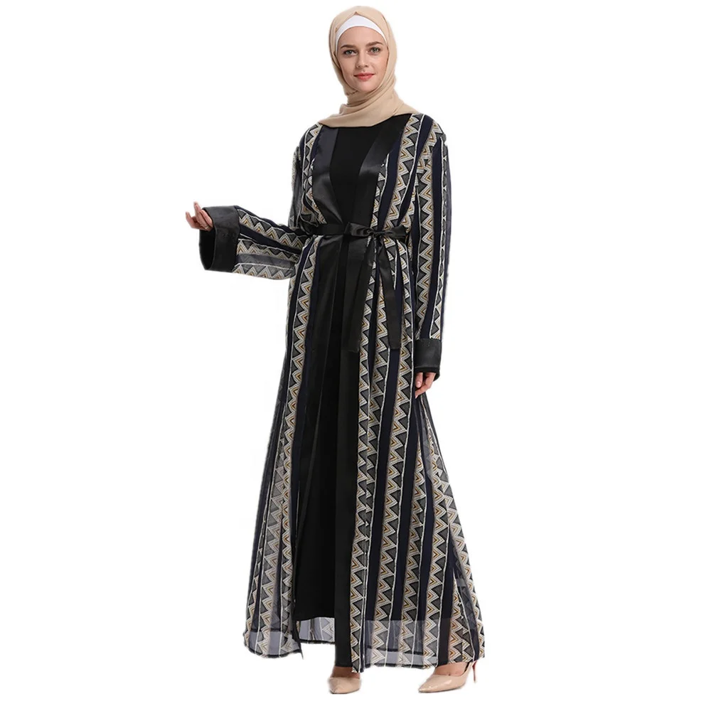 

Wholesale fashion women dubai abaya soft chiffon open kimono abaya dress, Same as picture