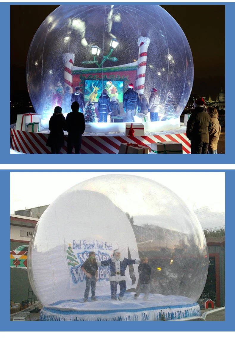 Large Size Custom Human Inflatable Snow Globe 5m Christmas Dome For People Live Show Buy 5m