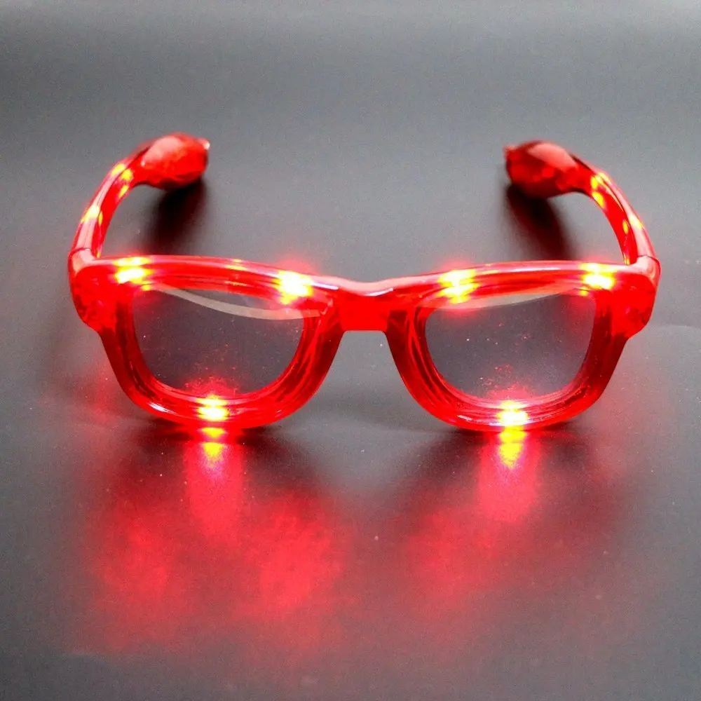 Unisex Fashion Plastic Glow LED Light Up Shades Glasses for Christmas Halloween Wild Clubbing Birthday Party CA125