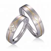 silver main material wedding type bands prong setting white plating
