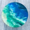 Awesome ocean decoration table solid wood table top resin coffee table