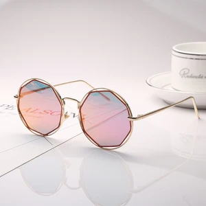 JLA32 yiwu unisex color italian round eyewear Polygon sunglasses italian eyewear sunglasses