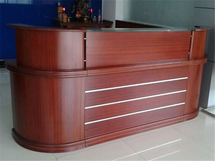 High End Brown Modern And Classic Office Counter Design (foh-rcw02-k