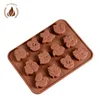 2018 food-grade silicone fashion 12 even more expression owl ice chocolate mold
