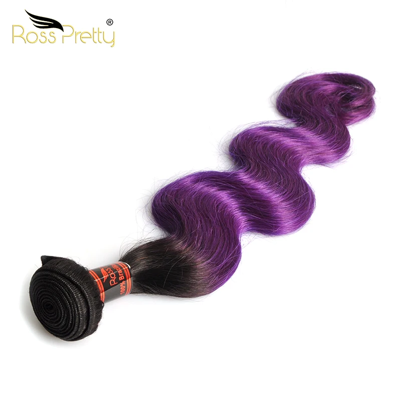 
Ross Pretty Top Sale High Quality 1b Purple Remy Body Wave Color Slavic 100% Human Hair Extensions Wholesale 