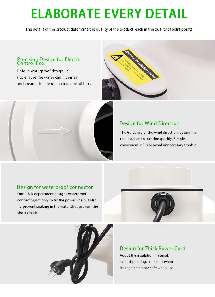 Centrifugal Fan, 200mm, 220V, Plastic+ABS - detail 20