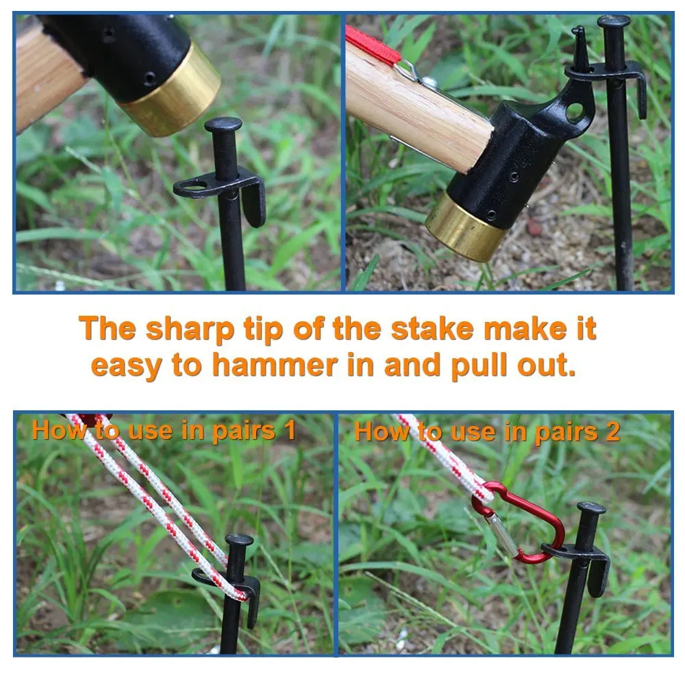 8 Pack 40cm Heavy Duty Camping Tent Stakes Pegs Buy Tent Stakes