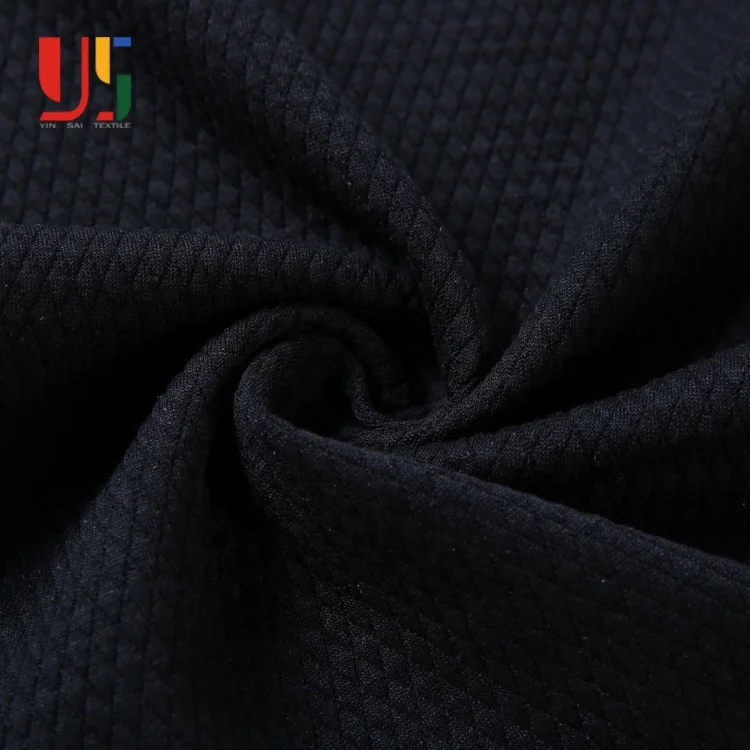 Upholstery Polyester Spandex Rayon Knitted Weft Black Jacquard Fabric