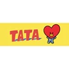 Red TATA and Heart Yellow Background Fans Supporting Banner Hand Held Cheering Banner