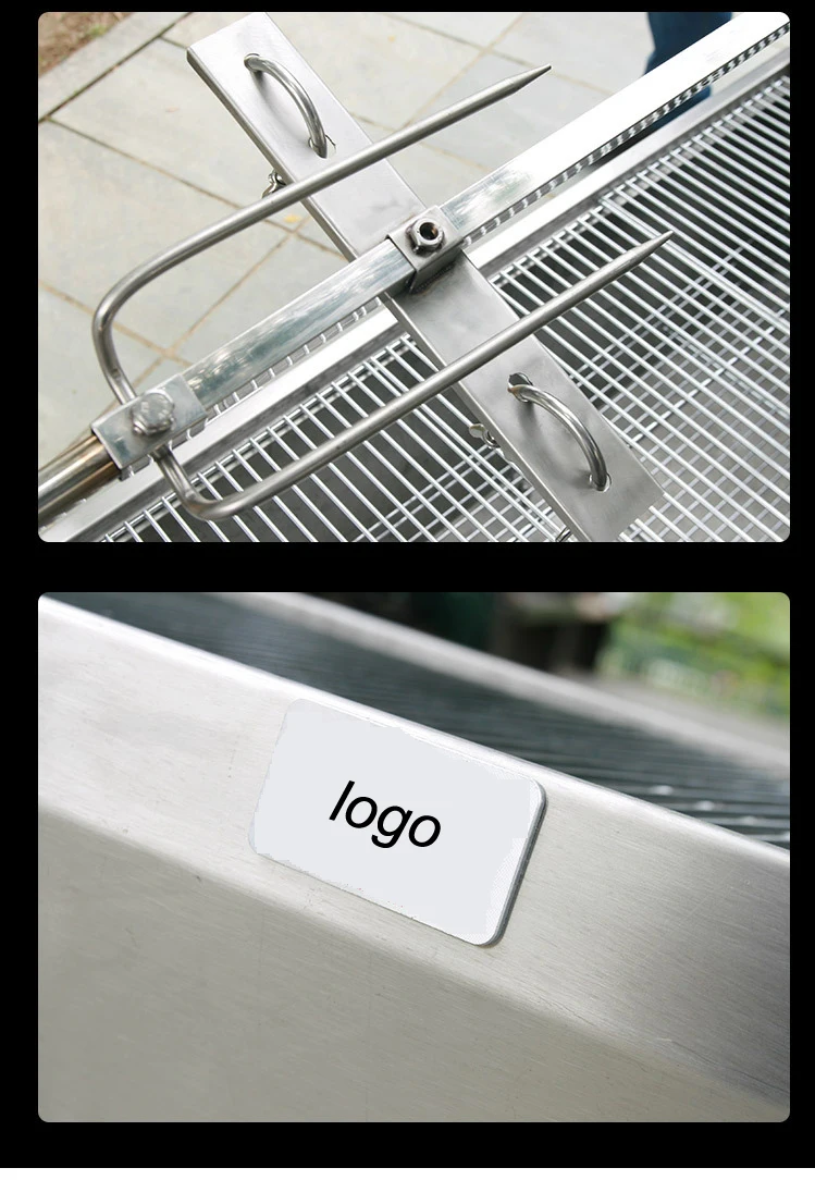 Spit Rotisserie Stainless Steel Auto Rotating Lamb Bbq Grills Automatic Roasting Kebab Skewers