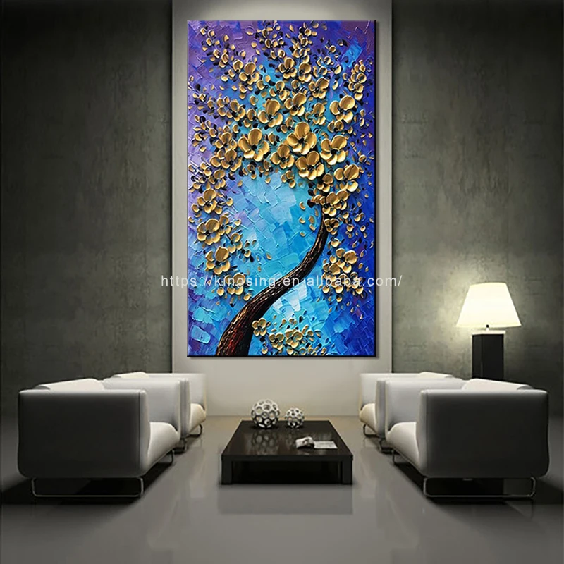 texure knife 3d flower wall art