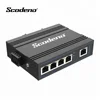 Scodeno IP40 Din-rail 100Mbps Industrial RJ45 OEM PoE 5 Port Switch for CCTV Security
