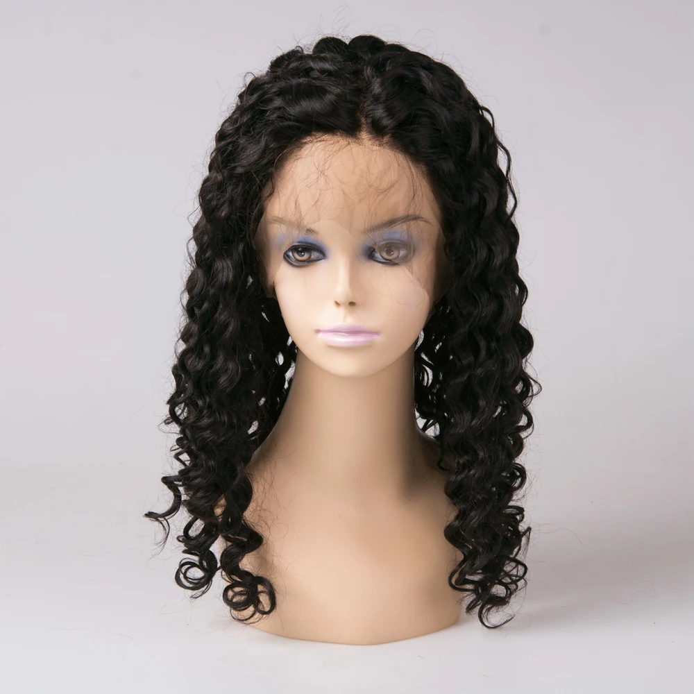 

Wholesale Deep Curly Malaysian Virgin Human Hair Full Lace Wig