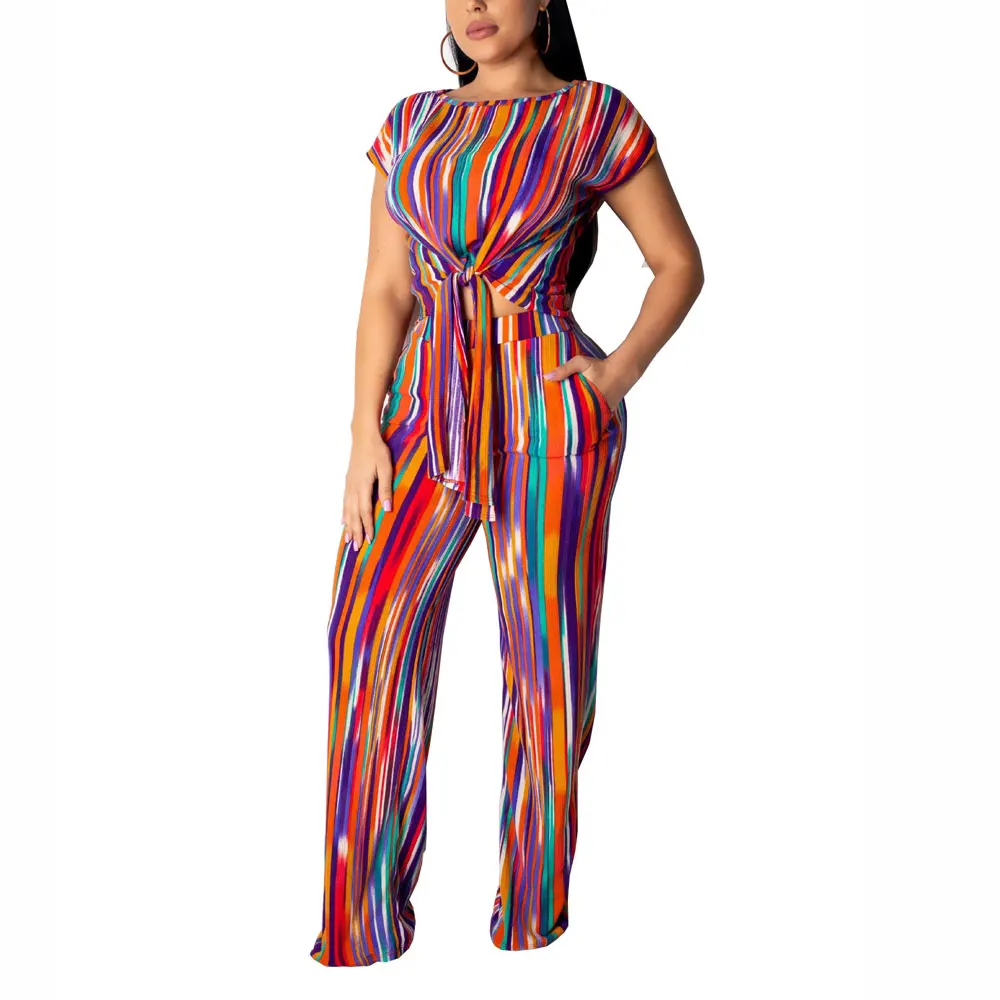 

90315-MX43 2 piece pant set women cotton jumpsuit ladi casual