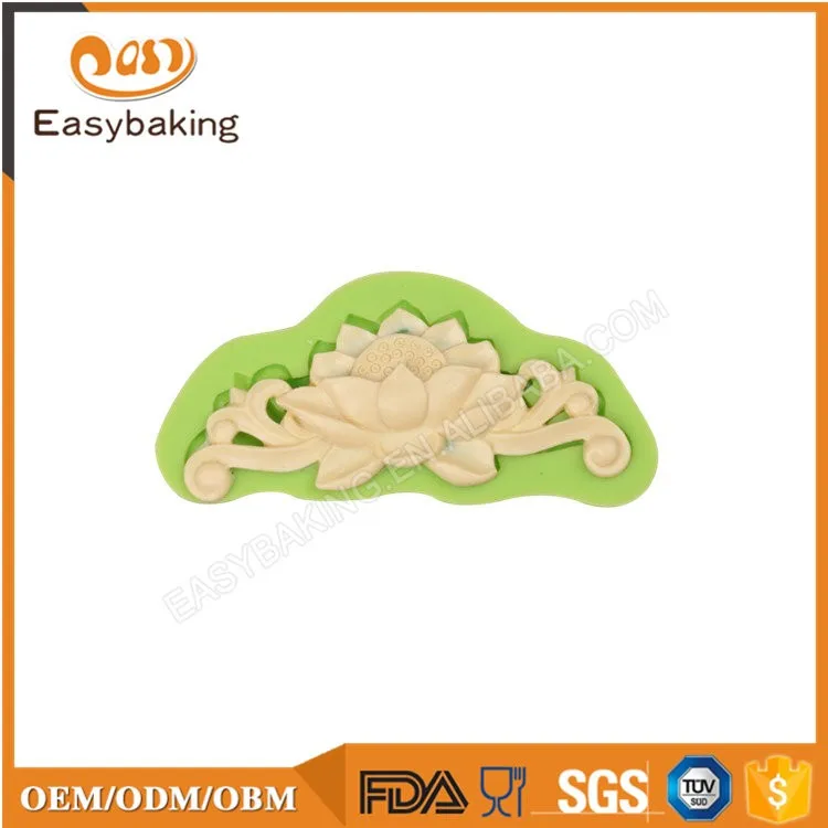 ES-5022 Elegant damask design silicone fondant tools cake decoration mold