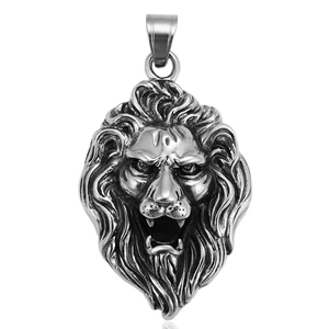 33410 xuping jewelry pendant, lion head stainless steel pendant, 925 sterling silver color men pendant
