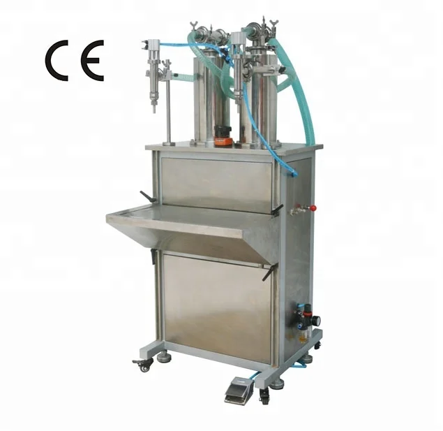 
Semi-automatic Vertical Full Pneumatic Liquid Filling Machine (500-5000ml), full air bottling machine for water, oil, milk, gel 