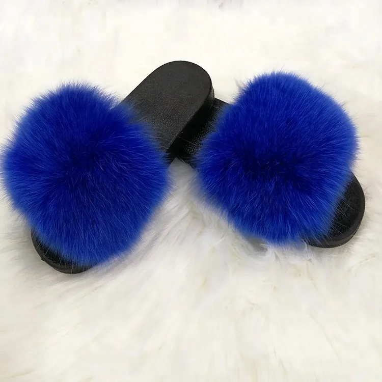 

Wholesale cheap ladies fur designs slippers sliders