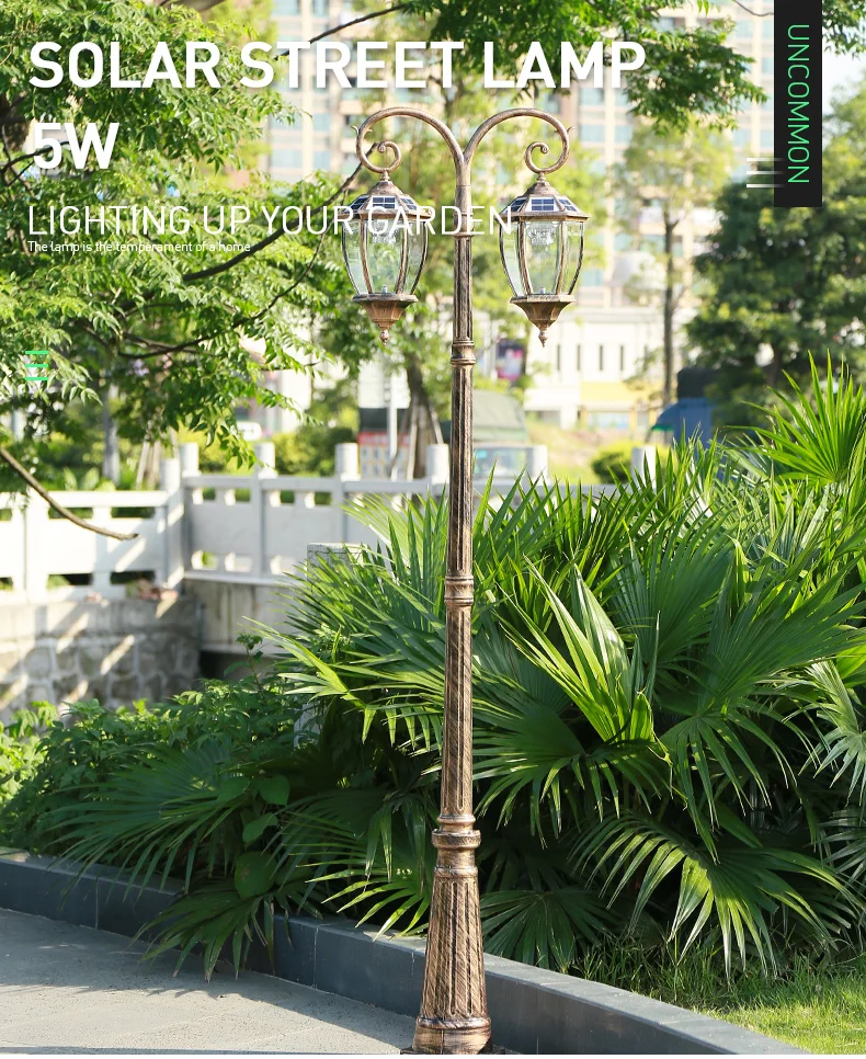 Wholesale High Quality 2.2M 2.5M Aluminum Patio Path Landscape Lithium Battery Led Solar Streetlight Price