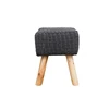 ODM&OEM square Upholstered Fabric footstool wooden for room