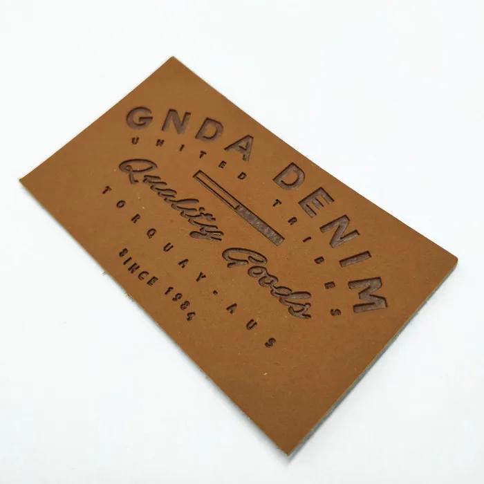 Custom Pu Leather Metal Labels Embossed Label Buy Embossed Label