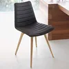 leather chair with sled base or 4 legs and in the latter case without armrests