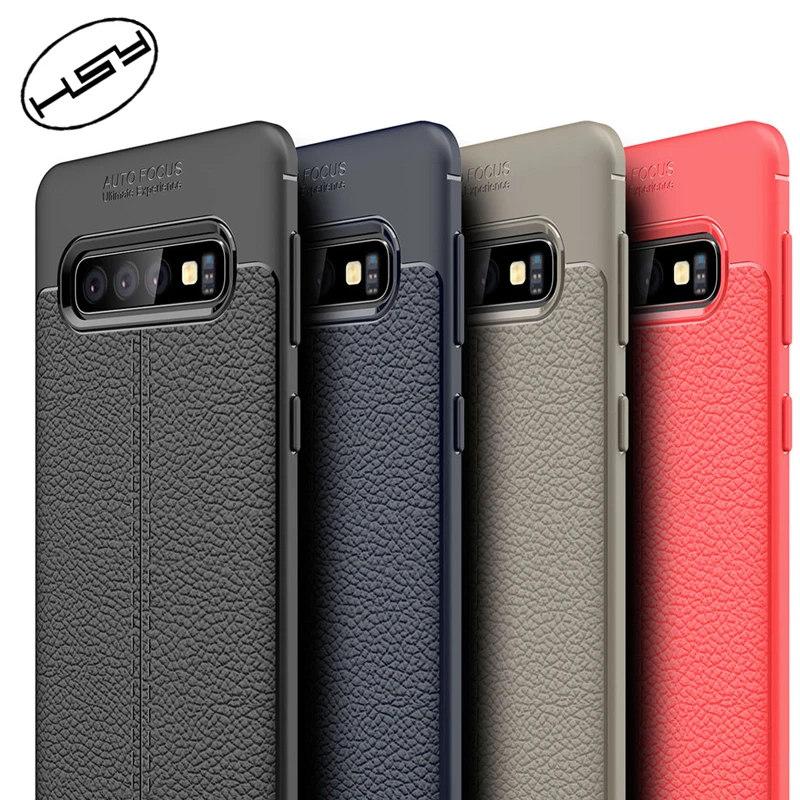 

2018 Colorful Product Mobile Phone Case TPU Litchi Leather Phone Case For Samsung Galaxy S10 cell phone case, Black;red;navy blue;gray
