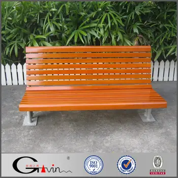 Wooden Garden Bench Wooden Slats Seating With Metal Legs Buy