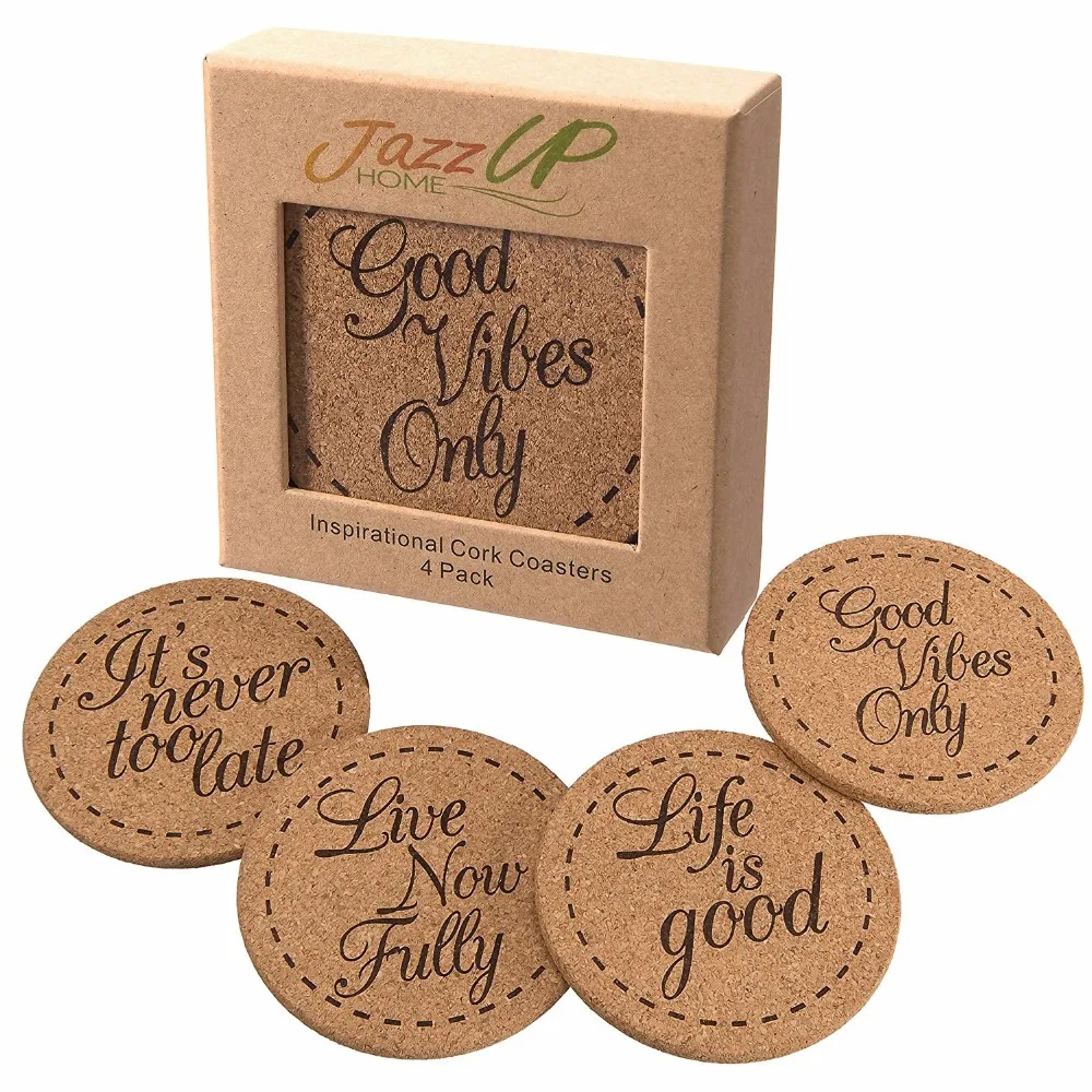 Beverage Coasters Inspirational Set X Large Premium Cork Coasters For Drinks  With Hand-crafted Packaging - Buy Coaster With Cork Bottom,Beverage Coasters,Cork  Coasters For Drinks Product on Alibaba.com