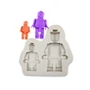Robot modeling fondant liquid silicone cake mold DIY baking equipment like Lego resin silicone moulds