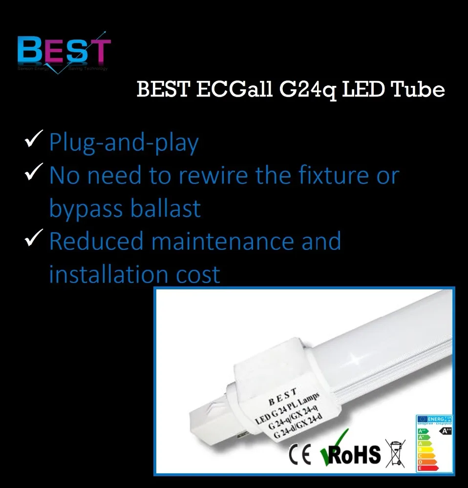 
BSET ECGall G24q LED retrofit bulb for replacing G24q 4 pin CFL 