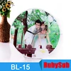 30*30CM Round Sharp Sublimation Blanks Glass Photo Frame with Clock BL-15