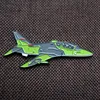 Promotional gifts customized airplane shape green metal fridge magnet