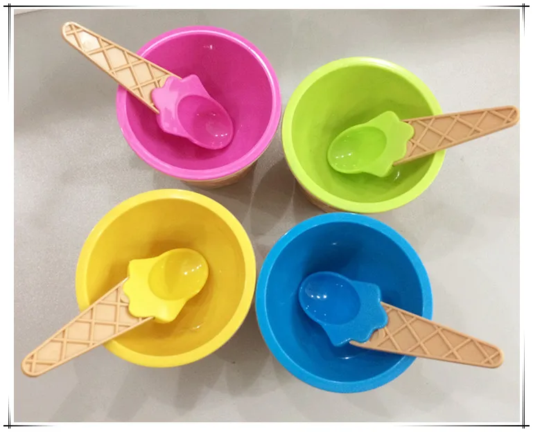Ice Cream Bowl With Spoon Buy Ice Cream Bowl And Spoon Set,Plastic