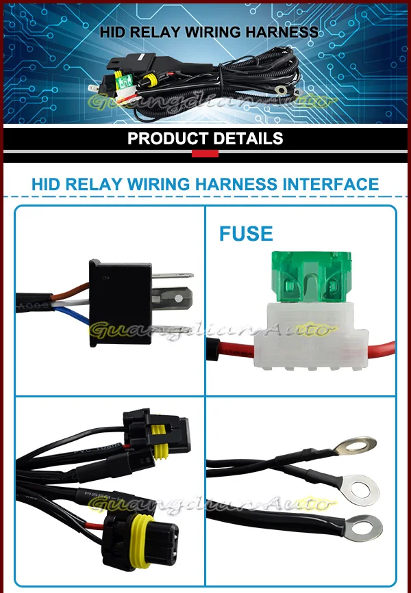 12v 35w Hid Xenon Wire Harness Accessories Bixenon Lamp H4 Relays,H4