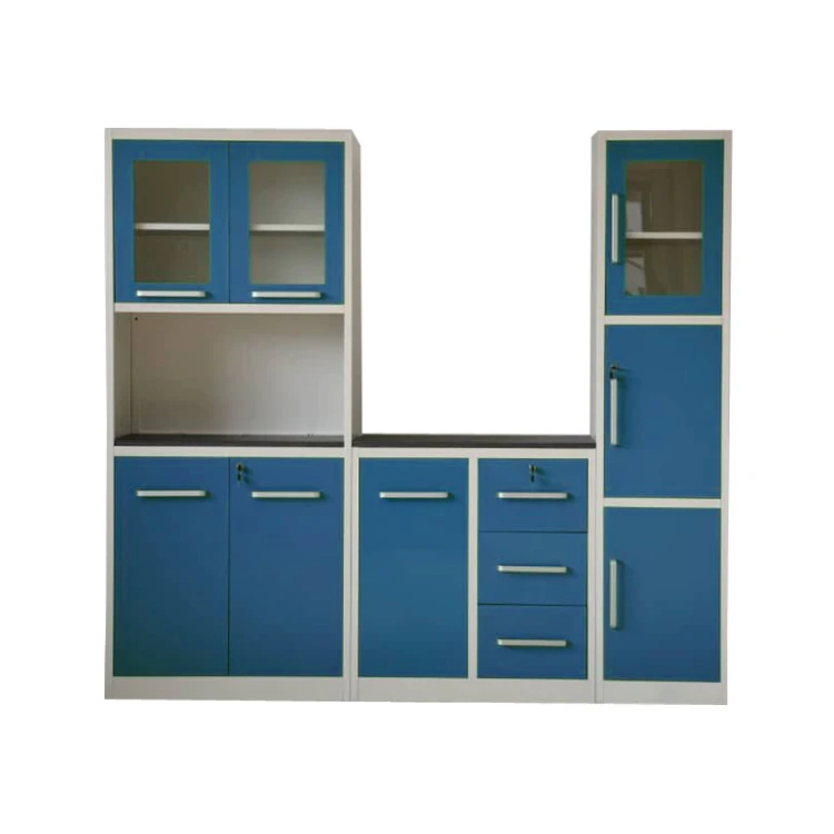 
Home Living Room Wardrobe Furniture Blue Metal Storage Cabinets steel kitchen pantry cupboards 