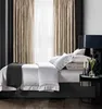 White 4pcs Luxury 100% Cotton Stripe 5 Start Hotel Bedding Set