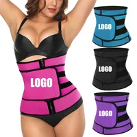 

Custom Logo Cheap 4 Color Adjustable Compression Belt Women Workout Slimming Tummy Neoprene Waist Trainer