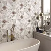 Glazed Rustic Standard Sizes Flower Design Kitchen Ceramic Wall Tile