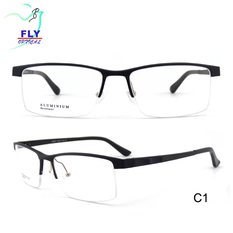 

wholesale eyeglasses frames New product Half Rim Aluminium optical frame STOCK