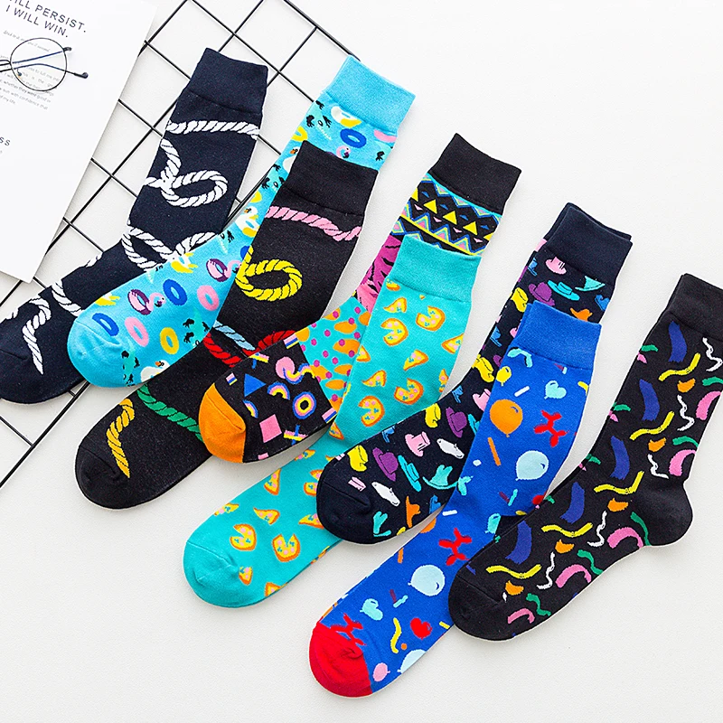 

Womens Fashion Happy Funky Bakery Novelty Colorful Dress Socks Assorted Designs, Custom color