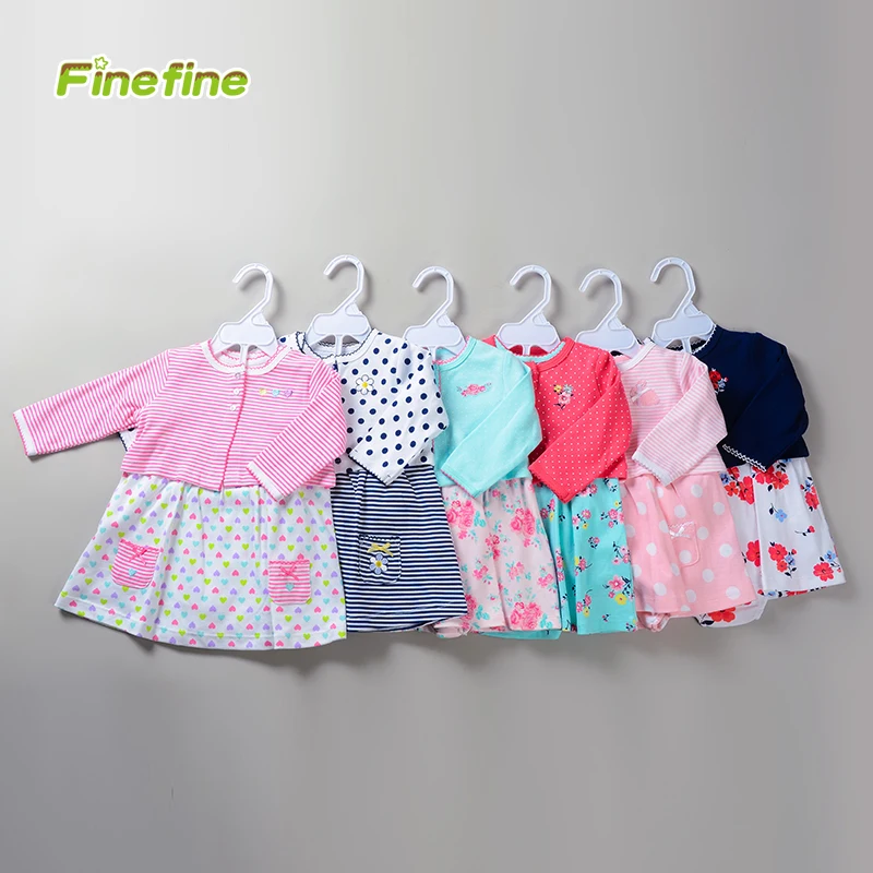 

New Model 3~12 Months Spring Summer Fashion Cute Cotton Knitted Boutique Newborn Infant Baby Girl Clothing, Same as pictures or customize