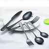 304 LFGB certificated dishwasher safe PVD matte black cutlery