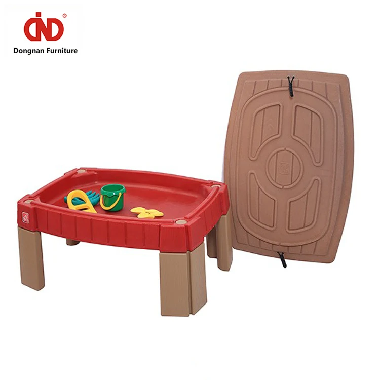 New Design Commercial Colorful Sandbox Safe Children Kids Table Sand And Water Play Kids Sand