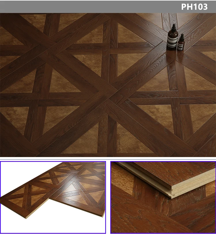 New Color Oak Laminate Parquet Flooring E0 E1