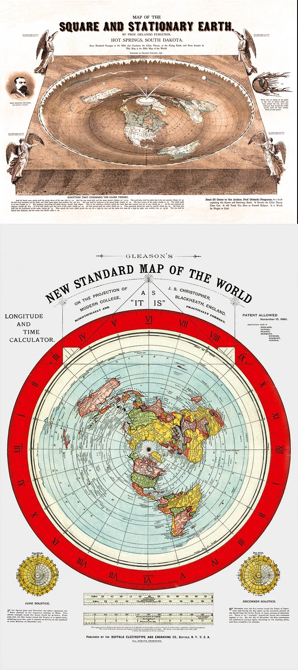 flat earth map 2021