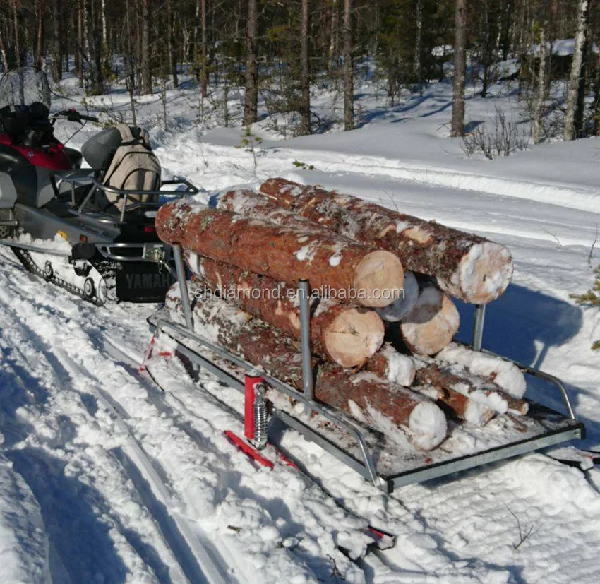 200kgs Max Load Quad Log Sled/ Timber Transport Sled Skis/ Tractor Snow