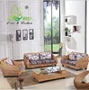 High Quality Modern Balcony Sunroom Wicker Indoor Natural Rattan Sectional Two Seat Sofa Living Room Furniture Set